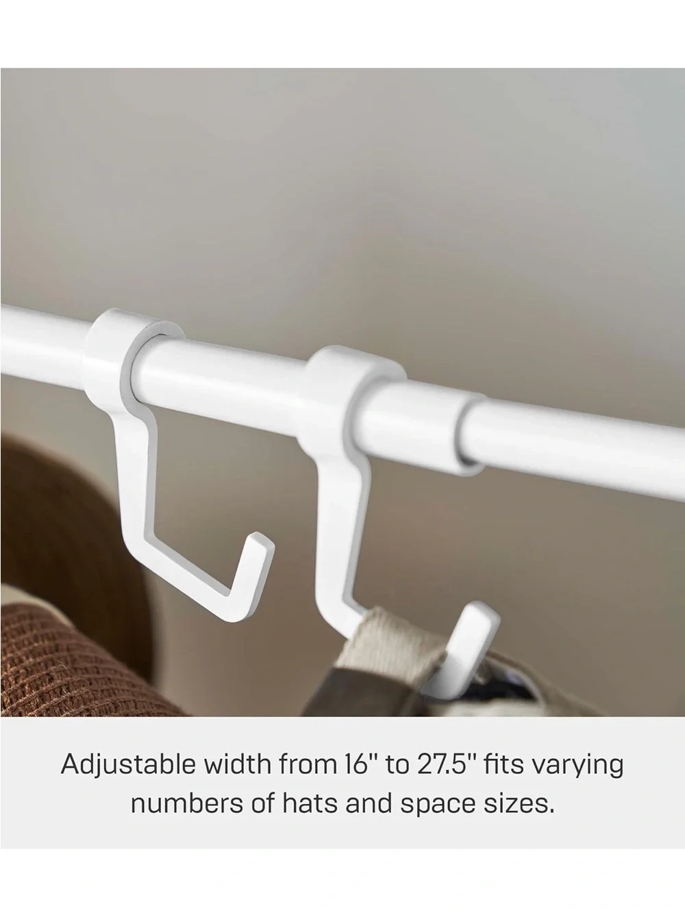 Yamazaki Expandable Hat & Cap Organizer Rack Home Tower - Steel, White
